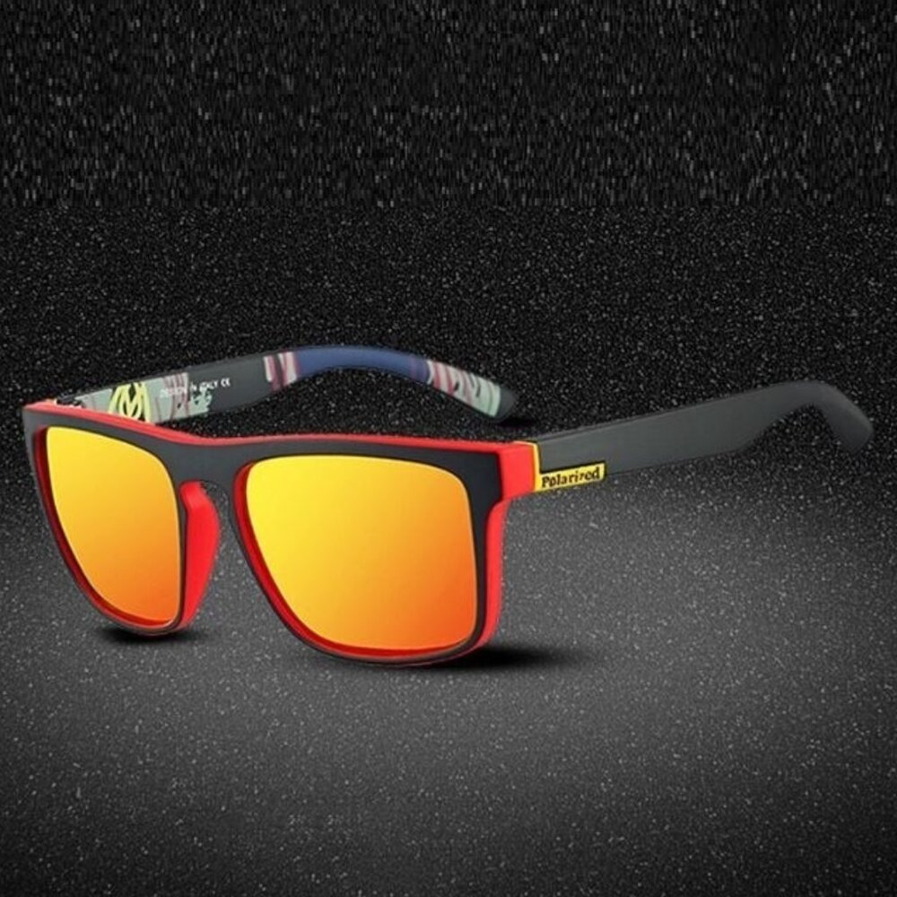 Polarized Sports‎ Men Sunglasses Red Mirror Lens Wrap Around Shield Lentes Gafas